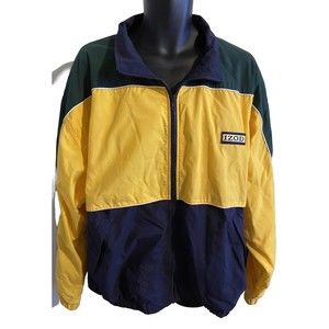 Vintage 90’s IZOD Full Zip Color Block Windbreaker Jacket Men’s Size‎ XL